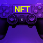 The NFT lettering on the game console