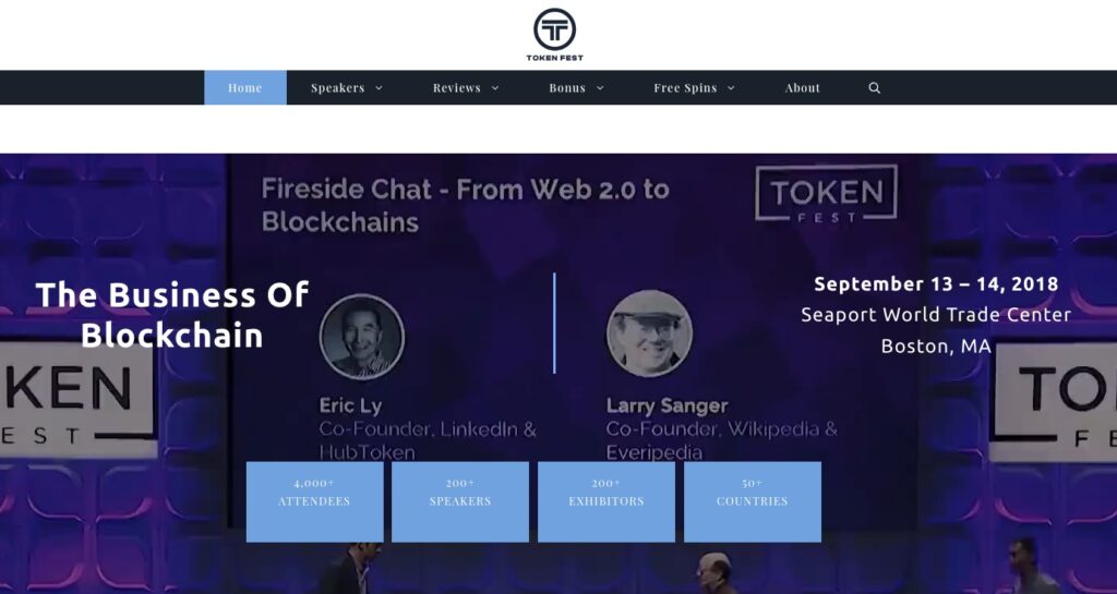 Tokenfest homepage
